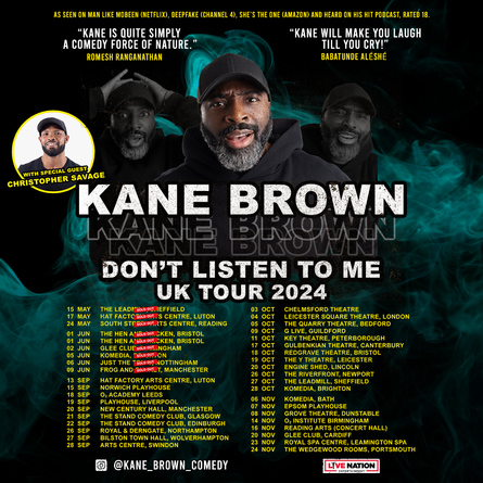 Kane Brown tour poster