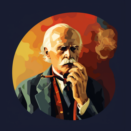 an illustration of Carl Jung smoking a pipe
