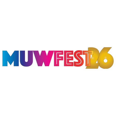 Text says MUWFEST 26 in colourful text